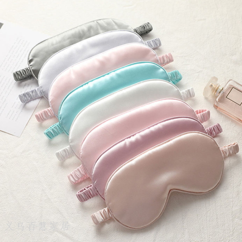 new double-sided silk-like sleep eye mask shading elastic bandage travel lunch break eye mask aviation eye mask wholesale