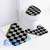 Shida Cross-Border Pebble Embossed Bathroom Toilet Mat Flannel Toilet Bathroom Toilet Three-Piece Foot Mat