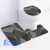 Shida Cross-Border Pebble Embossed Bathroom Toilet Mat Flannel Toilet Bathroom Toilet Three-Piece Foot Mat