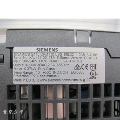 100% new and original SIEMENS G110 frequency inverter 6SL3211-0AB13-7UB1