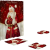 New Christmas Flannel Four-Piece Set with Shower Curtain Bathroom Festive Christmas Red Decorative Non-Slip Carpet