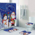New Christmas Flannel Four-Piece Set with Shower Curtain Bathroom Festive Christmas Red Decorative Non-Slip Carpet