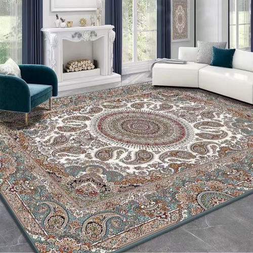 Bohemian Living Room Carpet Vintage Persian Ethnic Style Carpet Floor Mat Exotic Bed & Breakfast Style Guest Room Carpet
