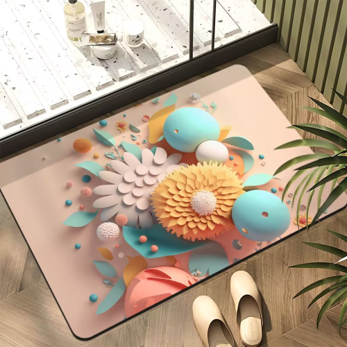 New AI Style Bathroom Mats Bathroom Step Mat Doorway Diatom Mud Absorbent Pad Bathroom Bathroom Non-Slip Mat