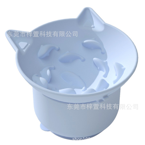 新款硅胶宠物慢食碗 高座可调节角度跨境缓食盘防噎止食猫碗狗盆