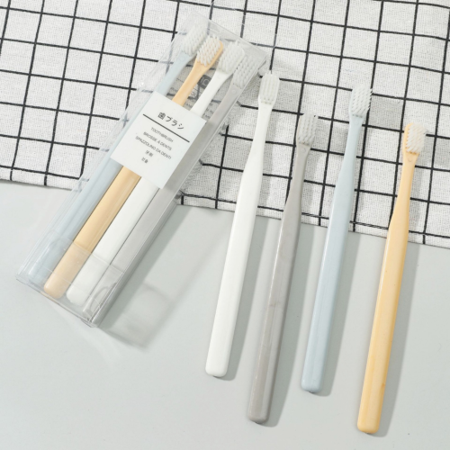 non-printed toothbrush small head 4 pcs soft bristle toothbrush soft bristle factory wholesale