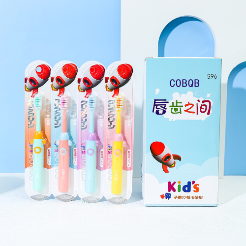 cobqb children‘s small rocket box 12 toothbrushes baby soft-bristle toothbrush toothbrush wholesale