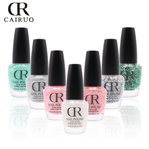cr color sequins large capacity oily nail polish quick-drying baking-free non-peeling internet celebrity style factory direct wholesale