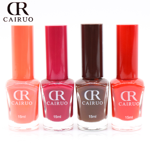 Cr CR Water-Based Nail Polish Same Color with Cover Customizable Quick-Drying Peelable Nail Beauty Product Cairuo Factory Direct Sales