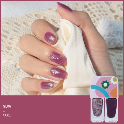 New Water-Based Twin Cr CR Nail Polish Dry Baking-Free Peelable Two-in-One Manicure Combination Peelable Wholesale