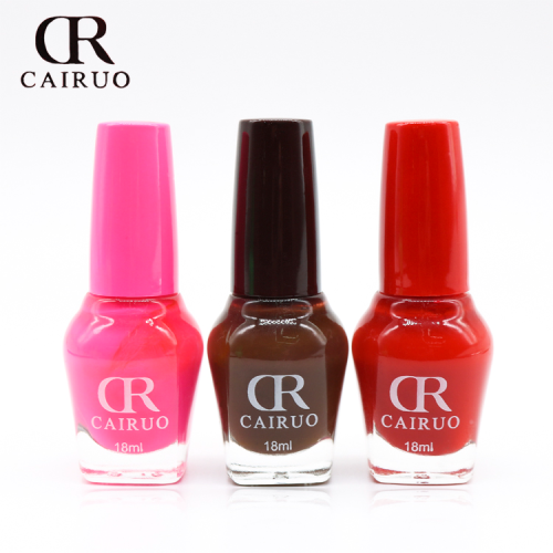 Cairuo CR Factory Direct Sales Cr Water-Based Nail Polish Same Color Same Cover Baking-Free Quick-Drying Peelable Batch Customization