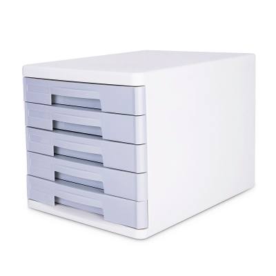 Deli 9762 Five-Layer File Cabinet Large Capacity Five-Layer Storage Design Easy Storage Durable (Light/Blue)