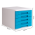 Deli 9762 Five-Layer File Cabinet Large Capacity Five-Layer Storage Design Easy Storage Durable (Light/Blue)