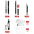 Deli V670 Examination Set (Black) (Bag) Answer Card Pencil Gel Pen Ruler Sets Compasses Student Examination Set