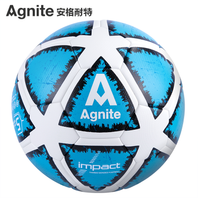 Angenite No. F1210_5 PU Leather Winding Cloth Liner Impact-Resistant Football (White + Blue) (PCs)