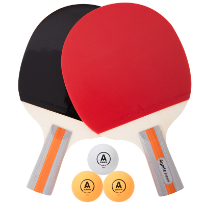 Angnete F2320/F2310 Table Tennis Rackets Flexible (Positive Red and Black)(2/Pair)