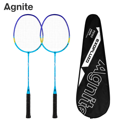 Angenite F2102 Aluminum Split Badminton Racket Rod Frame Solid Swing Light (2 Pieces/Pay) (Blue) (Pay)