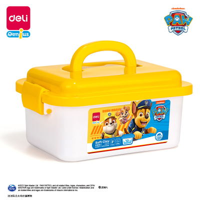 Deli Yc148-12 Paw Patrol 12-Color Toolbox Clay Easy to Stretch Bright Colors Do Not Fade (Mixed) (Box)