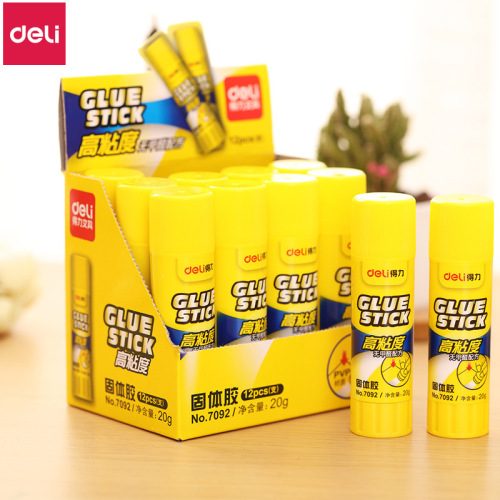 得力7092固胶强力固体胶棒 20g安全固体胶 无甲醛中号胶棒开票