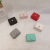 Custom Ultra-Portable! Mini Small Portable Black and White Tofu Block Jewelry Box Ring Storage Bag Simple Daily