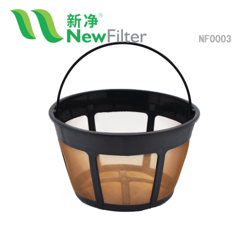 golden coffee filter wire mesh basket large cup capacity basket drip coffee machine filter accessories