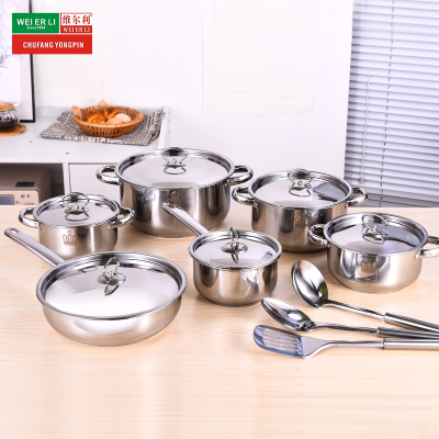 15pcs pot set cookware stainless steel pot set