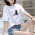 Factory Direct Sales Large White T round Neck Women's Short Sleeve Summer Korean Style Stall Supply Night Market  Trade