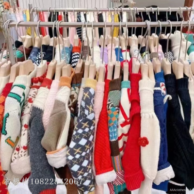 Children's Clothing Boutique Cored Yarn Sweater Stall Supply Child Base Knitwear Foreign Trade Cross-Border Wholesale