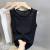 Live Broadcast Best Selling Women's Clothes Vest Inner Match Outer Wear Sleeveless round Neck Bottoming Shirt Half Hollow All-Matching Top Spring and Summer New