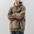 Autumn Winter Thickening Large Version Velvet Padded Hooded Sweatshirt Men's Loose All-Match Hoodie Coat Factory Supply