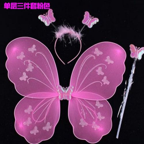 children‘s wings three-piece set princess girl holiday supplies wings set butterfly wings