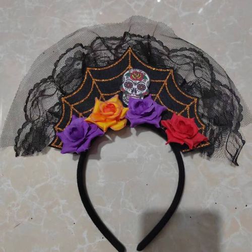 skull headband ball pirate hat carnival headdress adult children halloween pirate headband festival supplies
