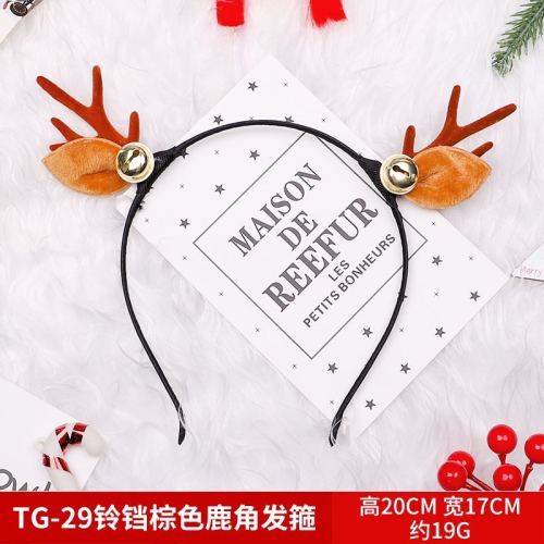 christmas head buckle antler headband female all-match out headband crown holiday supplies