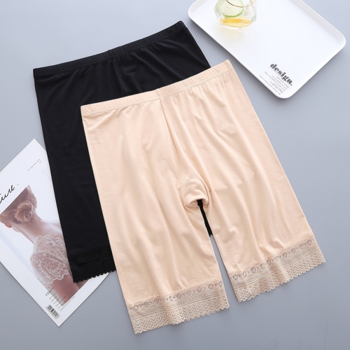 Pure Cotton Safety Pants Women‘s Anti-Exposure Summer Thin Seamless Underwear Large Size Three Or Five Points High Waist Bottoming Insurance Shorts