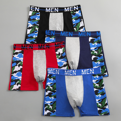 Foreign Trade Men's Underwear Men's Camouflage Printing Plug Color Boxers Boxers [Factory Direct Sales]]