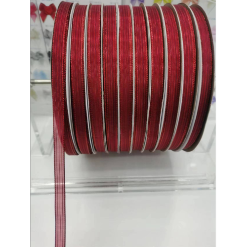 Singing Ribbon 1cm Korean Striped Bright Yarn Strip Handmade Bow Hairpin Material DIY Hair Accessories Wedding Corsage