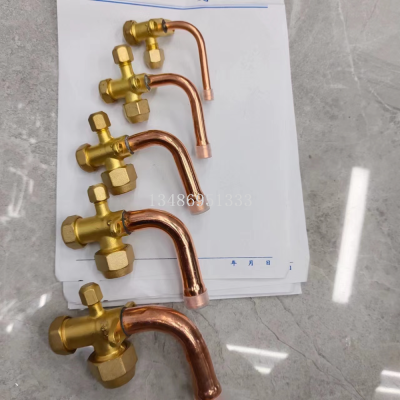 Air Conditioner Internal Unit Copper Tube Single Joint Welding Lengthen and Thicken High Pressure Resistant Air Conditioner Copper Parts Copper Bending Pipe Stop Valve