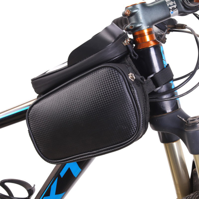 210408 Bicycle Touch Screen Cross-Body Bag Riding Large Screen Bag Bicycle Upper Tube Bag Front Beam Mobile Phone Bag