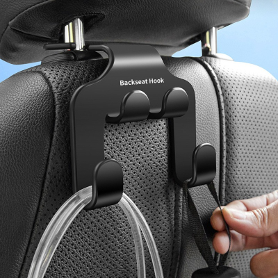 23a163 Car Pillow Hook Mobile Phone Holder Car Plastic Cellphone Bracket Headrest Multifunctional Hook
