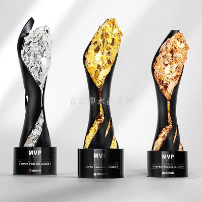 3D Printing Mountain Crystal Trophy Customized Personalized Annual Meeting Honor Excellent Staff Sales Crown Award Card Customized
