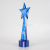 Creative Crystal Trophy Customized round Medal Five-Pointed Star Teacher Excellent Staff Souvenir Award Holder Lettering