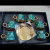 Custom Color glazed Black New Bone China Coffee Cup Arabic 12pcs golden cup set Creamic Mug Tea Set