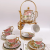 Porcelain 13pcs tea set, ceramic golden cup and saucer teapot ceramic supplies