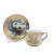 220cc Fine porcelain promotional tea set golden cup and saucer set