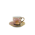 220cc Fine porcelain promotional tea set golden cup and saucer set