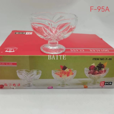 DOYALEX Glassware High Quality Ice Cream Cup Glass Cup Household Cups 6pcs Glass Ice Cream Cups Set
