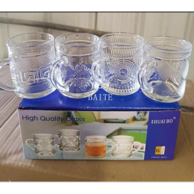 High Quality Cups Trandparent Glass Water Cup Household Tea Cups Water Cup Beer Steins Tea Cup with Handle