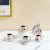 High Quality Printing Ceramic Cup Set Retro Style Coffee Set New Popular Coffee Cup and Saucer Set Porcelain Afternoon Tea Set