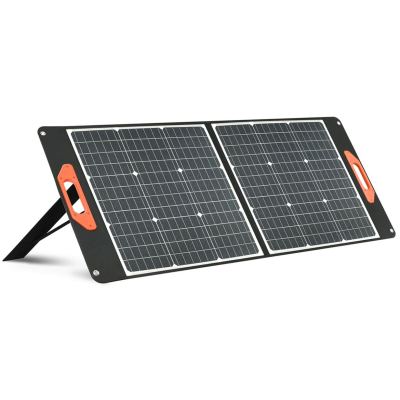 Monocrystalline Solar Battery Panel 100W Foldable Support Bracket with USB Output 24 W for Outdoor 12