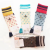 Socks Women's Japanese new Doi embroidery wave point west too back transparent silk stockings striped socks mouth patchw